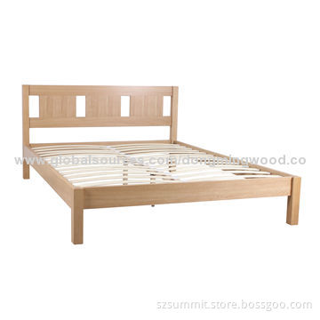 Solid Wooden Bed Frames with Concise Design Headboard and Foot BoardNew